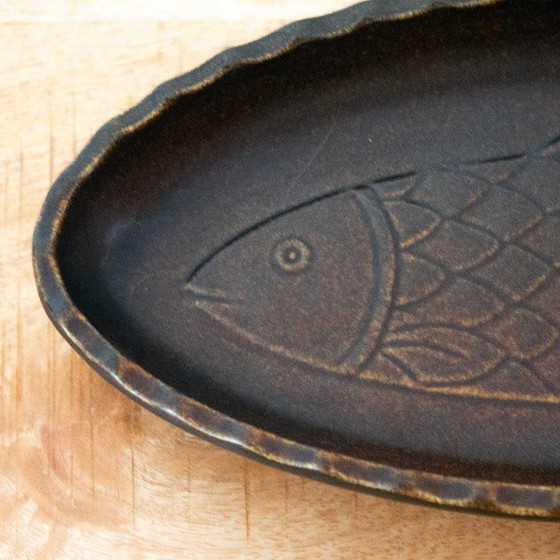Image 1 of Ciotola vintage in ceramica a forma di pesce, prodotta da Friesland Melitta, Germania, utensili da cucina degli anni '70.