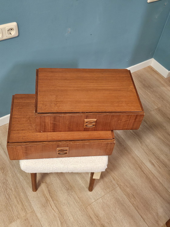 Image 1 of Vintage Floating Bedside Tables Bedside Table Cabinet