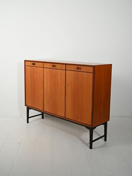 Image 1 of Skandinavisches Highboard „Skaraborgs“ aus den 1960er–70er Jahren