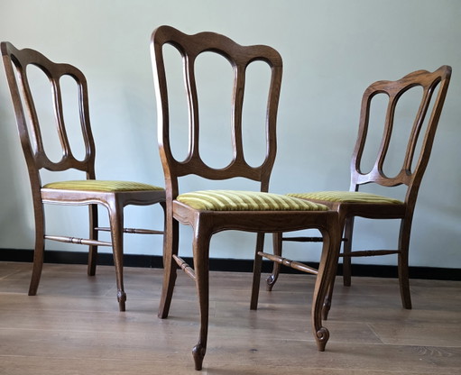 Sedie da pranzo trasformabili vintage – set da 3