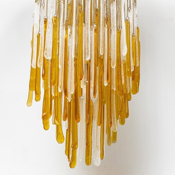 Image 1 of MAZZEGA MURANO GLASS CHANDELIER, ITALIAN DESIGN, 70S VINTAGE