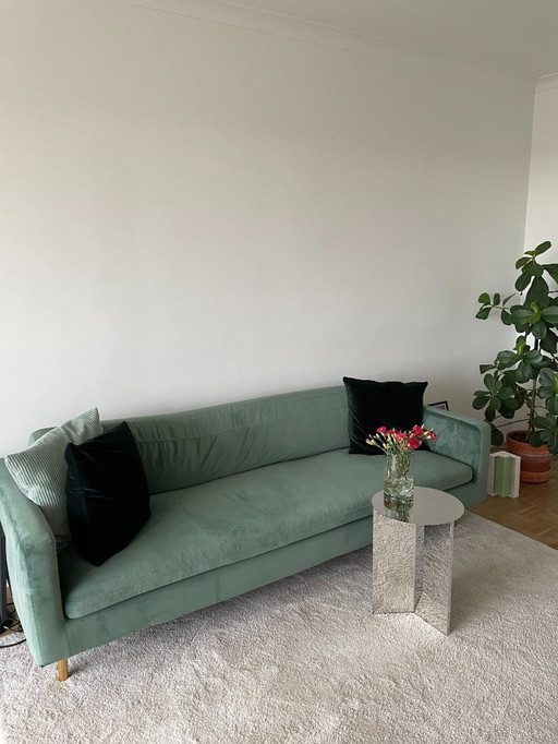 Divano 3,5 posti - velluto verde