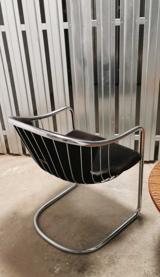 Image 1 of Gastone Rinaldi voor Fasem Italy eetkamerstoelen, jaren 80