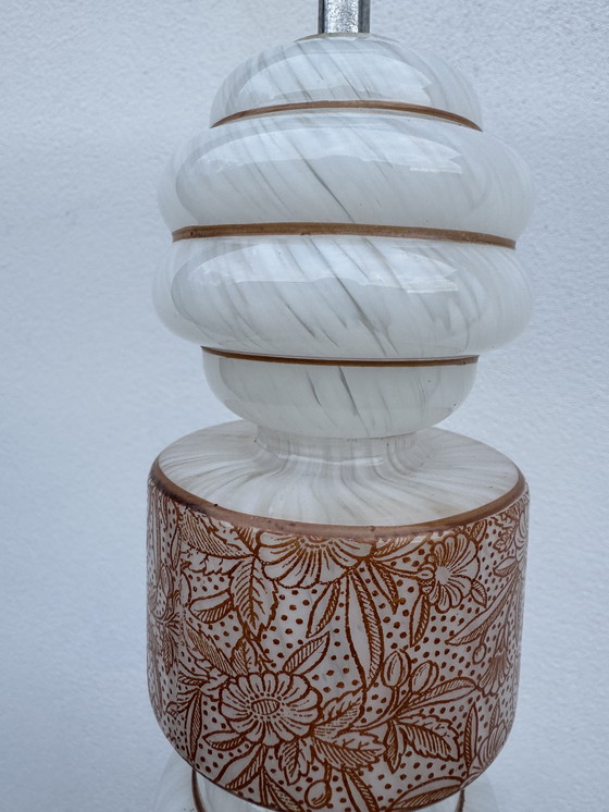 Image 1 of Lampadario in vetro Art Déco dalla Cecoslovacchia