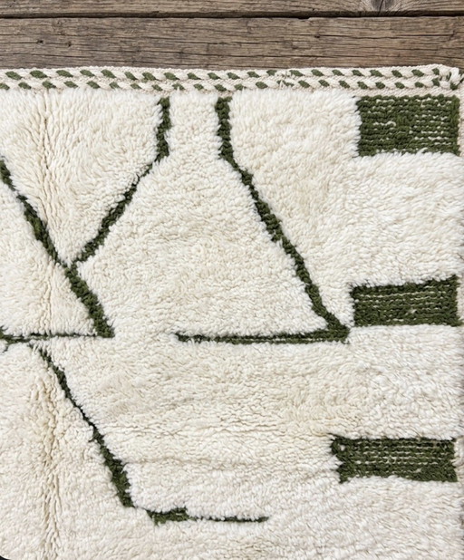 Handgeknüpfter marokkanischer Beni-Ouarain-Teppich, modernes abstraktes Design – 247 x 153 cm

