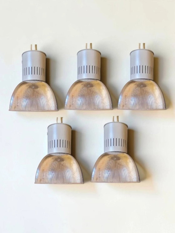 5 Industrial suspension 1980 – Pendant lamps, Metal, Industrieel (photo 2 of 11)