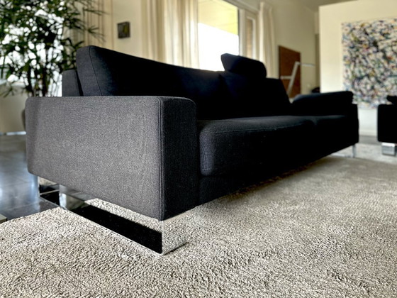 Image 1 of Divani Rolf Benz EGO G; 2 pezzi (3 + 2 posti; tessuto nero)