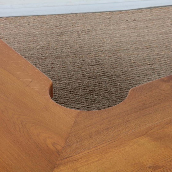 Image 1 of Table basse en chêne massif dans le goût de Seltz, 1980