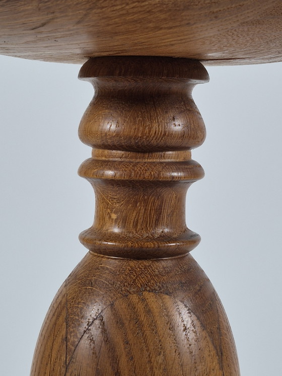 Colonna portafiori in rovere tornito, realizzata a mano negli anni '50. – Oggetti decorativi, Wood (photo 6 of 10)