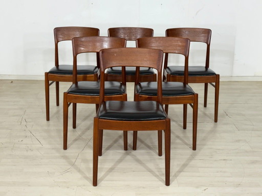 6x Henning Kjarnulf teak dining chairs dining chair dining chair vintage