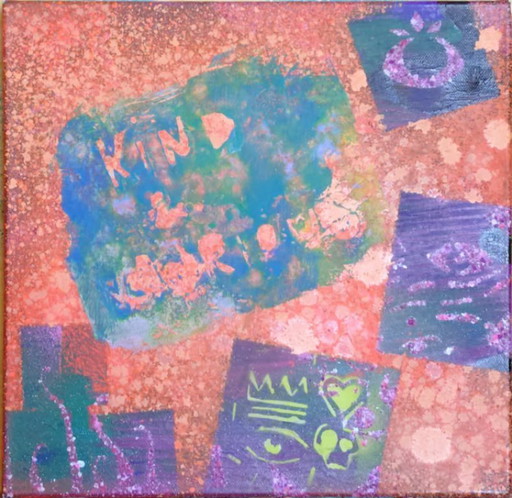 Et ludique - Philosophie visuelle utilisant le graffiti acrylique et les pochoirs