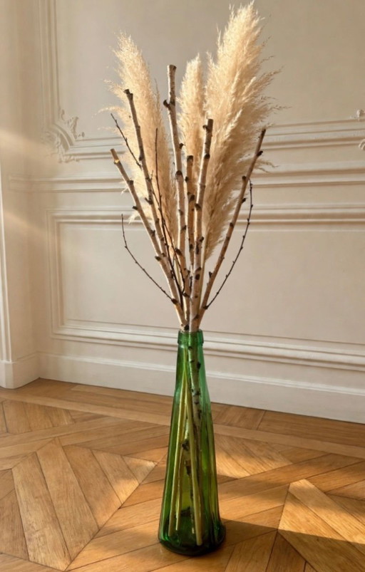 Vintage Viresa fles van gebroken glas, 47,5 cm – decoratieve objecten