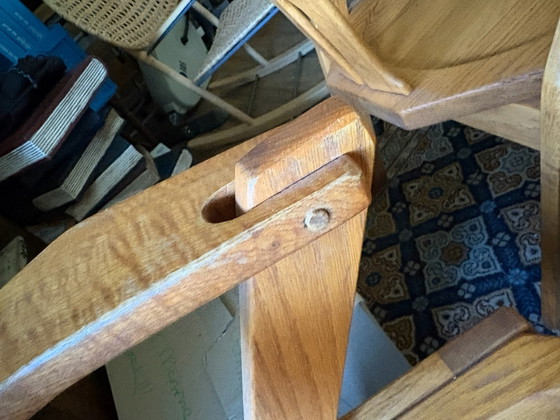 4 authentieke vintage stoelen, Eetkamerstoelen, Hout, Bruin (foto 7 van 8)
