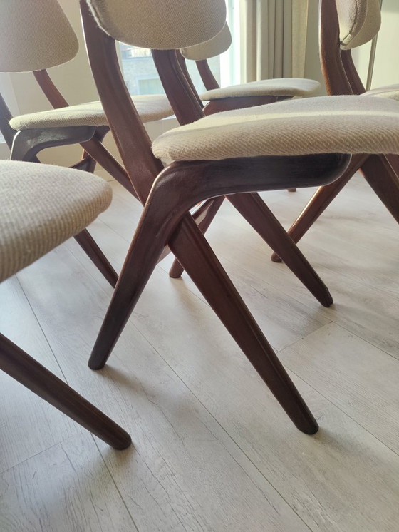 Image 1 of Suite de 6 chaises ciseaux par Louis van Teeffelen pour Wébé