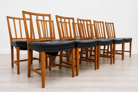 Image 1 of 10 sillas Josef Frank Svenskt Tenn modelo antiguo 620 de madera de nogal