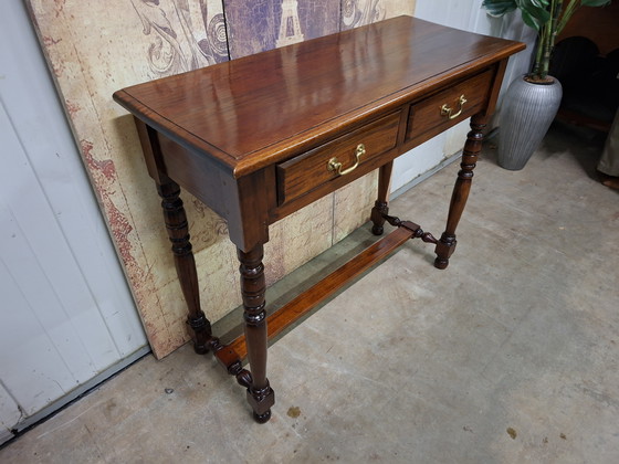 Image 1 of Klassieke Engelse sidetable, wandconsole haltafel afm. 95x38cm en 82cm hoog.  
