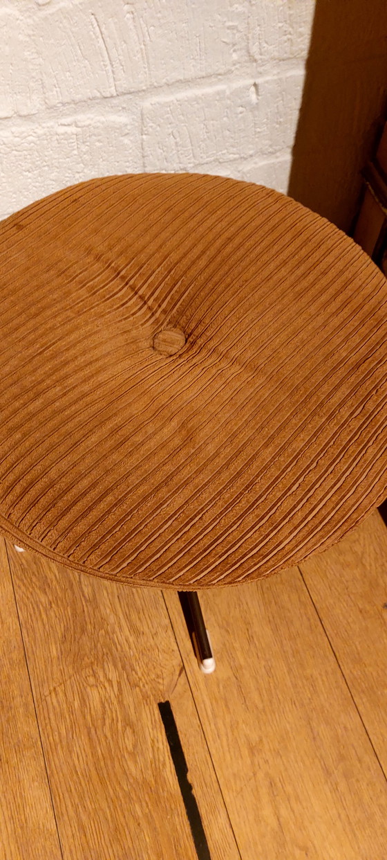 Image 1 of Sgabello vintage in velluto a coste