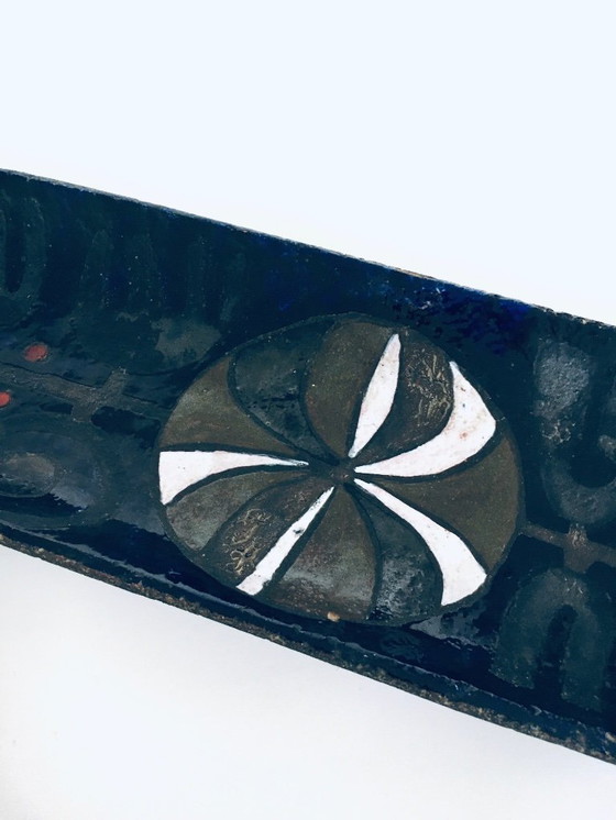 Image 1 of Plat XL en céramique d'atelier, conçu par Rogier Vandeweghe pour Perignem Studios, Belgique, années 1960