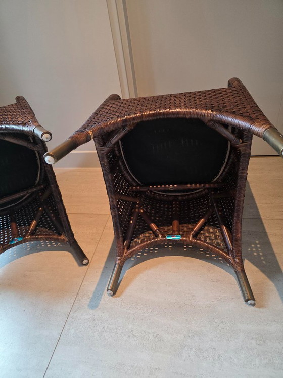 4 M Design Dark Brown Woven Leather Dining Chairs – M Desighn (photo 7 of 17)