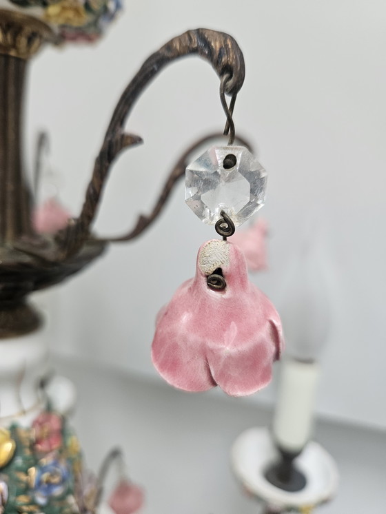 Image 1 of Lámpara de araña italiana Capodimonte