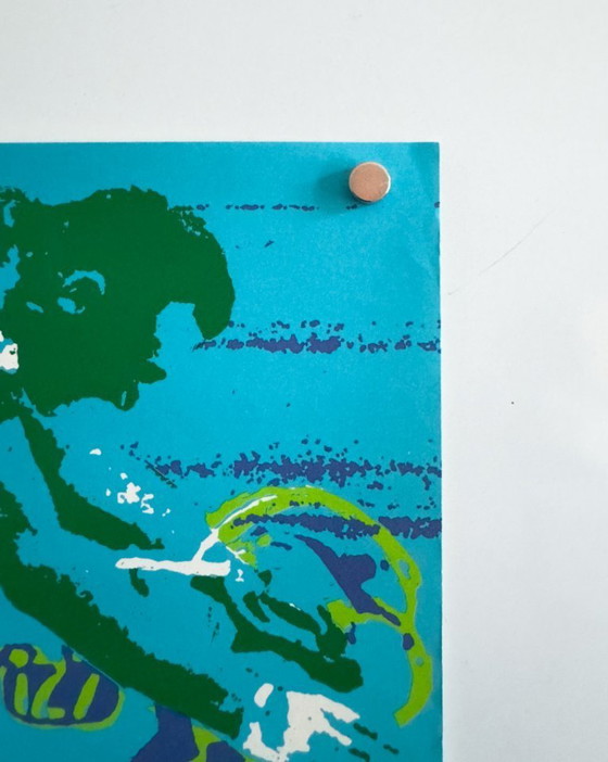 Image 1 of München 1972 – Cycling (Rennrad) – 1972 – Original Vintage Poster by Otl Aicher | Lithograph Plakat | 84.1 × 59.4 cm | Germany