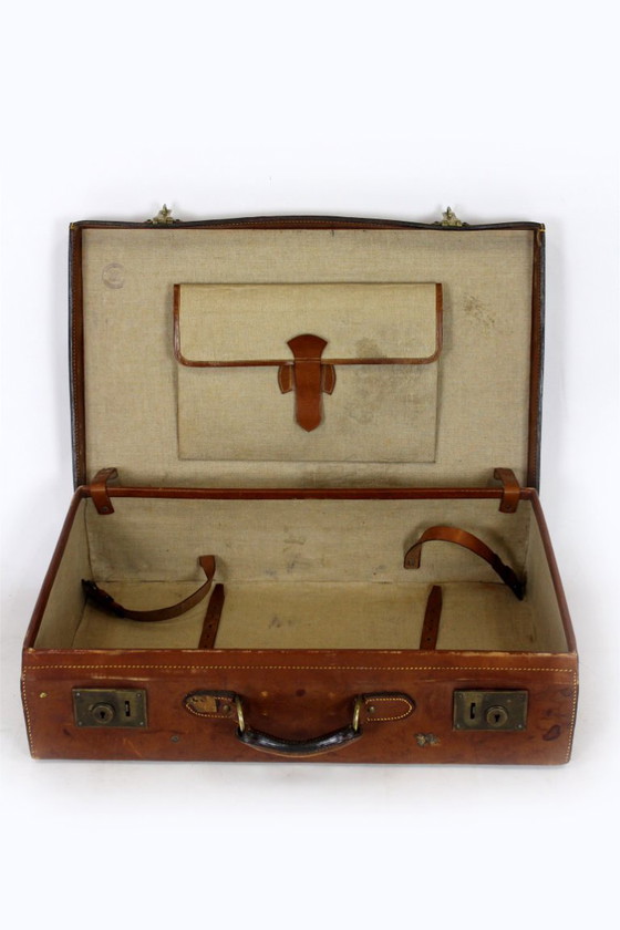 Valise en cuir pour participant aux Jeux olympiques de Berlin, par Alfred Lerbletier, années 1930 (photo 14 of 21)