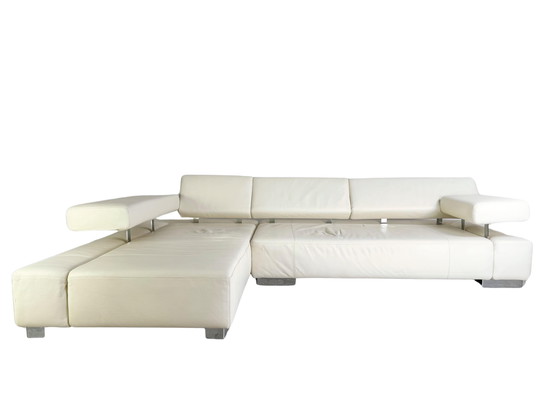 Image 1 of Original Brühl corner sofa Sunrise design sofa leather light couch