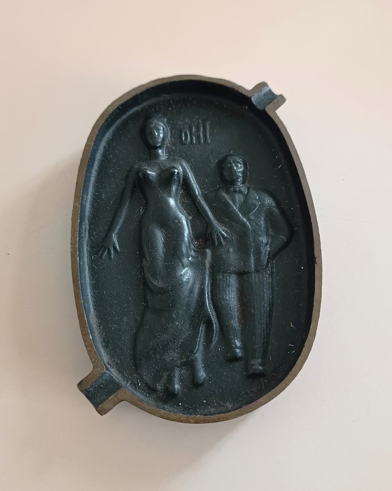 Image 1 of Ondeugende Bronzen Vijftiger Jaren Asbak