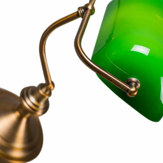 Lampada da scrivania Notary da banchiere ottone opaco, Lampade da tavolo, Metallo, Vintage (foto 5 di 9)