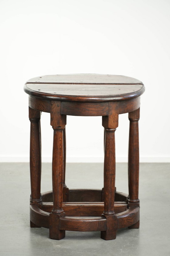 2x Unique Antique English Late 19th Century Side tables with a Great Rural Look – Wood (photo 2 of 11)