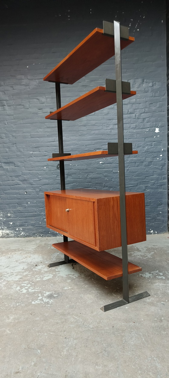 Image 1 of Vintage Teak Jaren 60 Deens Scandinavisch Boekenkast Roomdivider