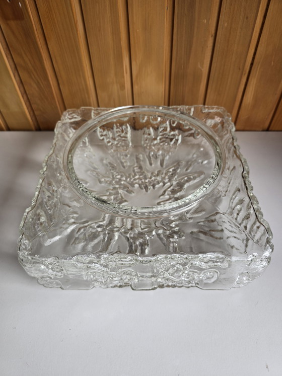 Image 1 of Vintage Honsel 'Ice Glass' Ceiling Lamp – 1970s