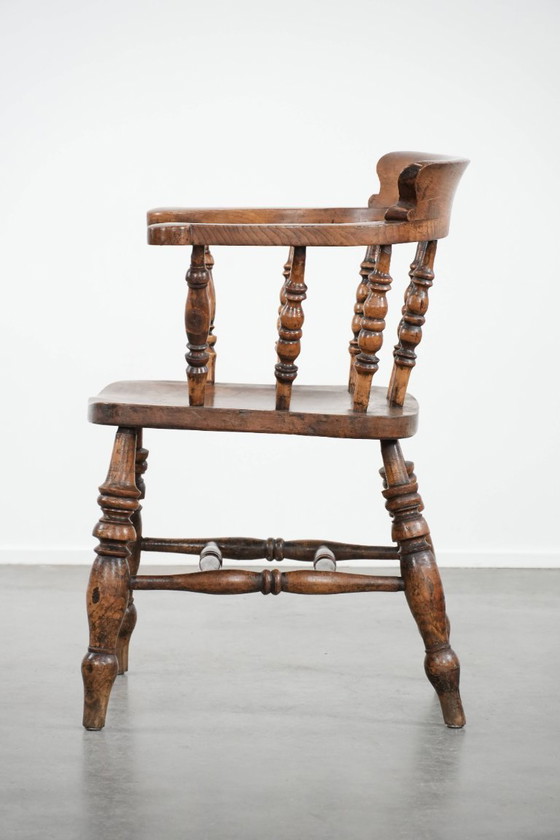 Image 1 of Sedia da capitano/sedia laterale/sedia da scrivania antica inglese dei primi del XIX secolo.