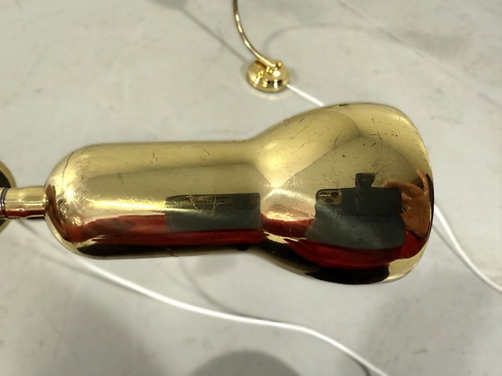 Image 1 of Lampade da parete flessibili in ottone, lampade da comodino, anni '60