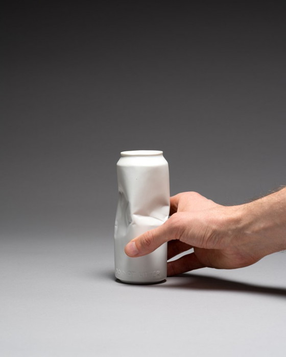 Image 1 of "Do Not Litter" Rosenthal Studio-Line Tin Can Vase TRIO 20cm 14cm 10cm Coca-Cola