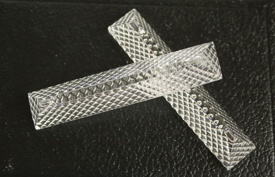 Image 1 of 6 assiettes à couteau en cristal avec boîte cadeau d'origine