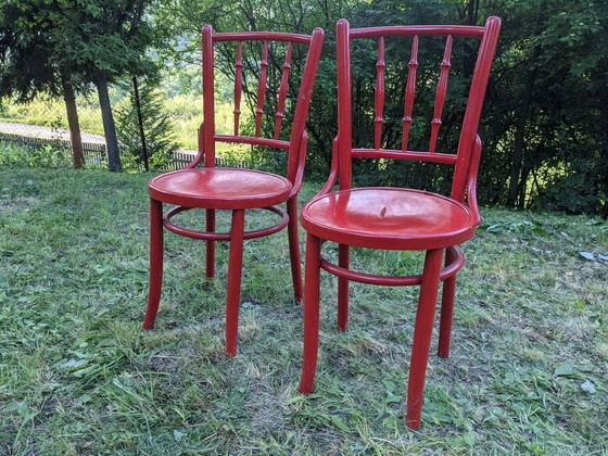 Grey Bistro Chairs from Lichtig, 1900s, Set of 2 – Dining chairs (photo 2 of 4)