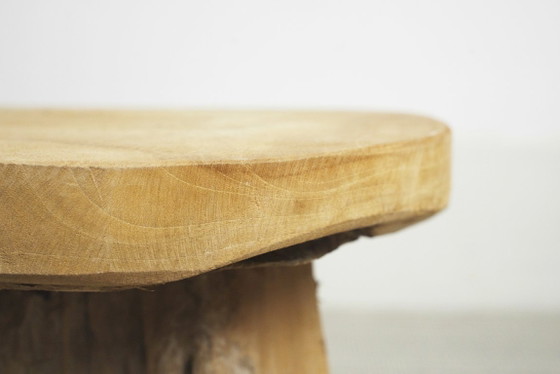 Teakhouten wortelkruk, organisch houten bijzettafeltje, rustieke sculpturale boomstronkkruk, vintage – Wood (photo 11 of 17)