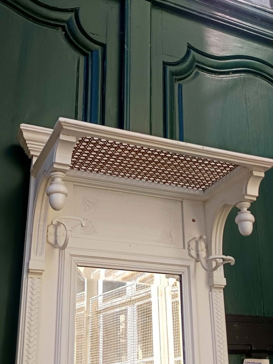 Louis XVI style wooden and cane coat rack – Shelving unit, Rattan (photo 4 of 8)