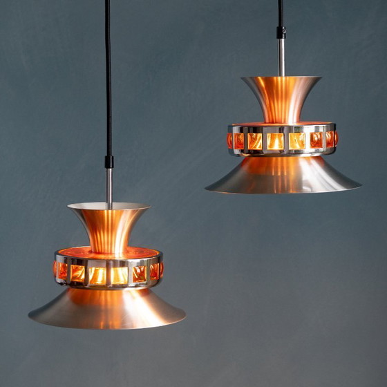 Image 1 of Set di due lampade a sospensione Space Age di Lakro Amstelveen