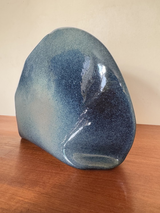 Image 1 of Vintage Blue Ceramic Vase