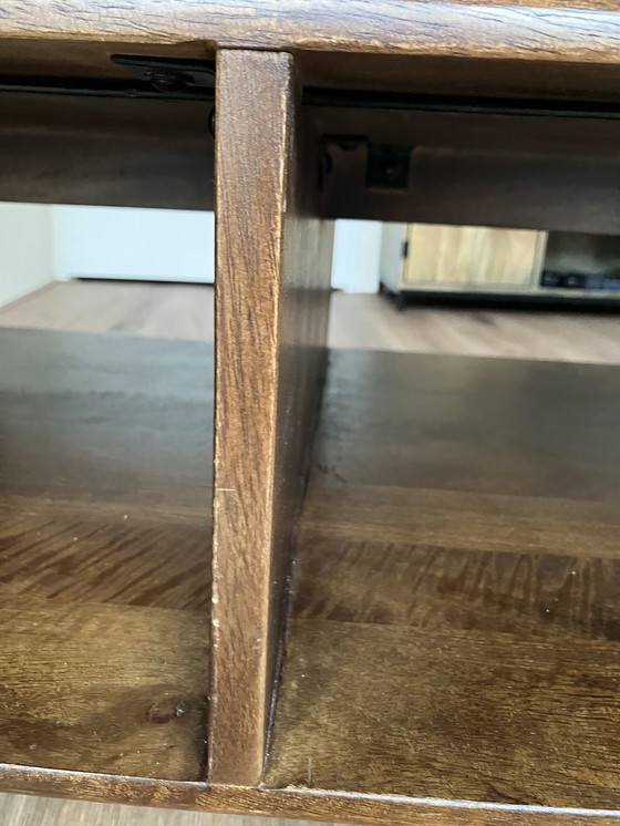 Image 1 of Industrial coffee table in walnut wood