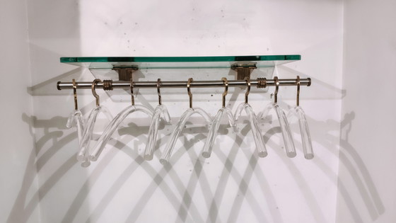 Image 1 of Garderobe R14 von Peter Ghyczy mit 9 Kleiderbügeln