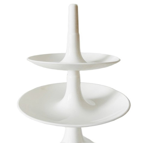 Image 1 of Étagère vintage Koziol Babell : étagère de service empilable blanche des années 1990