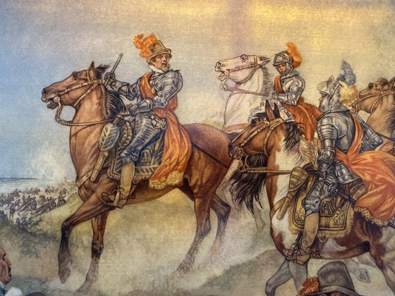 Image 1 of Schoolplaat slag bij Waterloo 