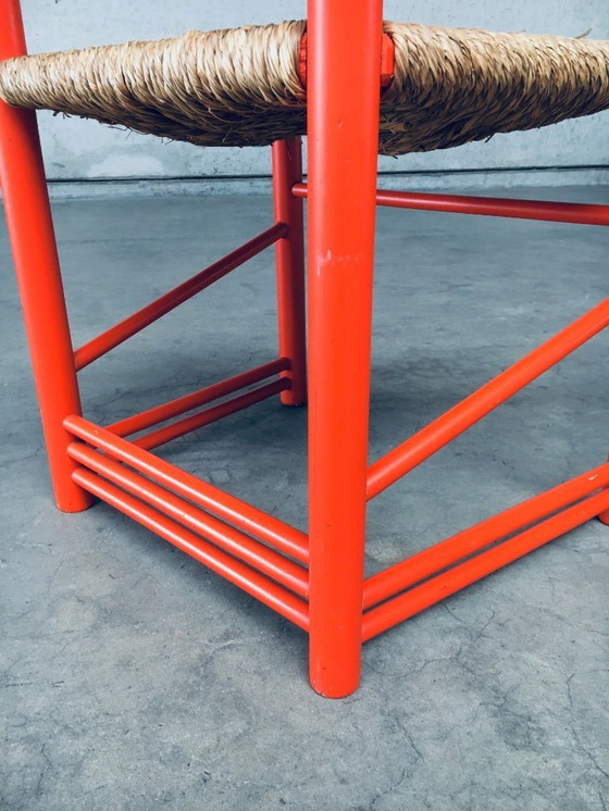 Image 1 of Folk Art Rush Side Chair, Austria 1970's