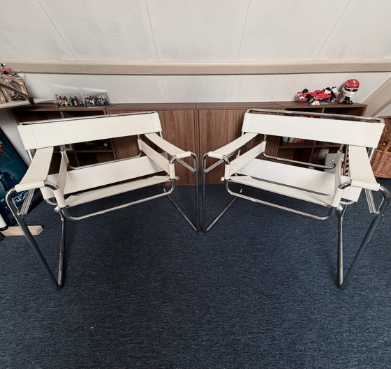 2x replica sedia Wassily Knoll (Vintage) - pelle bianca – Sedie e poltrone, Metallo (photo 2 of 9)