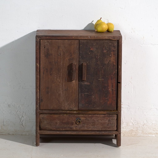 Antieke Chinese opbergkast – China, circa 1900 – Wood, Brass