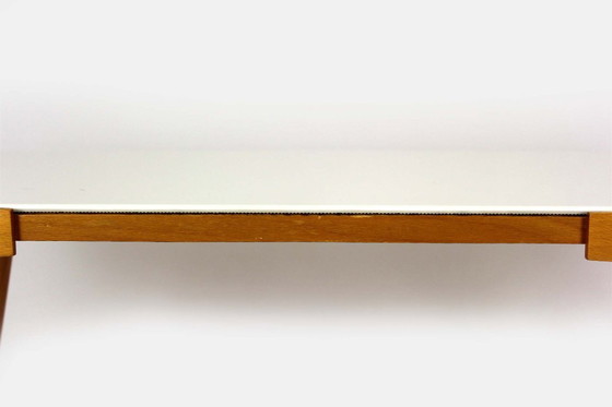 Image 1 of Mid-Century Modern Coffee Table with White Glass Top from Cesky Nabytek, 1960s