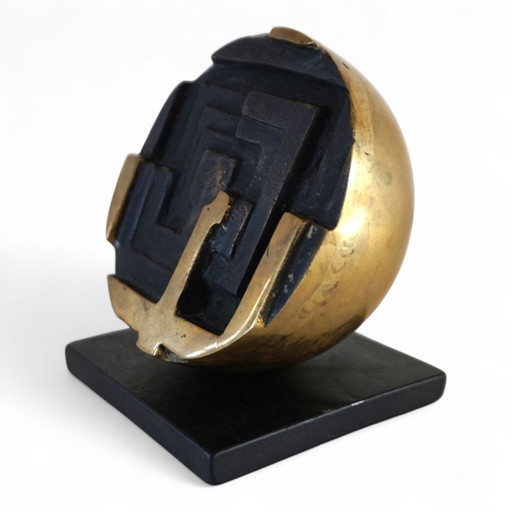 Bronze Sculpture Labyrinth by Fanna Roncoroni, 1970